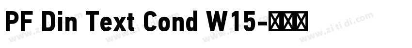 PF Din Text Cond W15字体转换 PF Din Text Cond W15字体转换